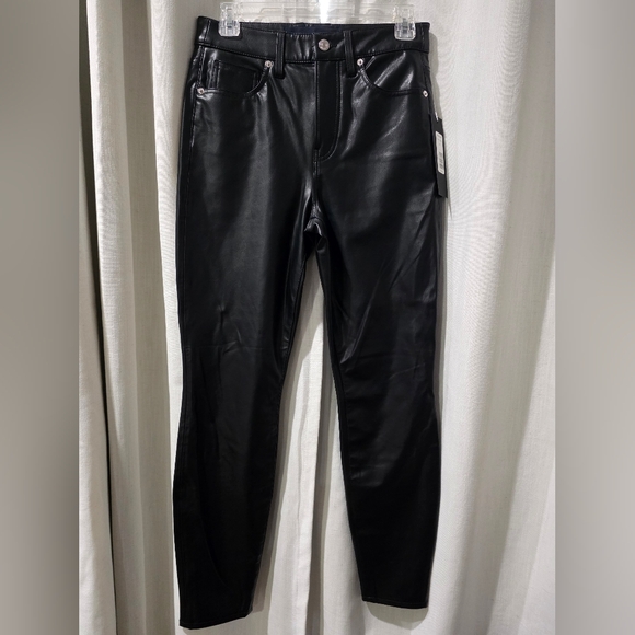 Veronica Beard Debbie Ankle Skinny High Rise Black Vegan Leather Pants 27 NWT‎ - Picture 4 of 7